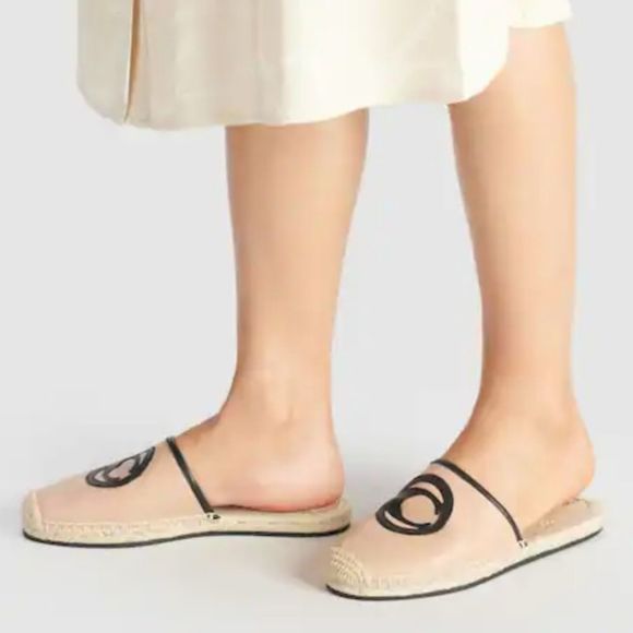 Coach Channing Leather Logo Slip On Espadrille Mules - Picture 5 of 16